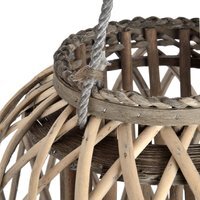 Natural Wicker Lantern For Cozy Indoor And Outdoor Ambiance - Brown - image 1