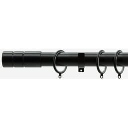 Antqiue Brass 28mm Glass Bubbles Fixed Length Metal Curtain Pole - Antique Brass / 125cm - thumbnail 2