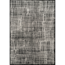 Mayfair Living Room Area Rug Metallic Sheen Contemporary Modern Mesh Design - Black / 290cm - thumbnail 4