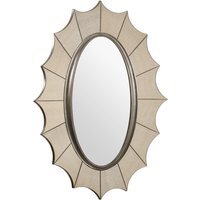 Matt Black Small Square Wall Mirror - Gold