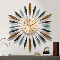 Sunflower Silent Round Wall Clock - Golden - thumbnail 1