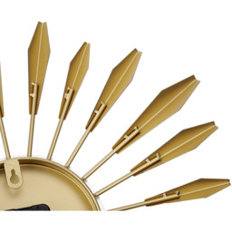 Sunflower Silent Round Wall Clock - Golden - thumbnail 4