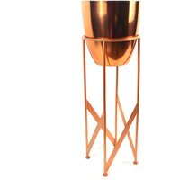 Copper Planter with Matching Stand - Bronze