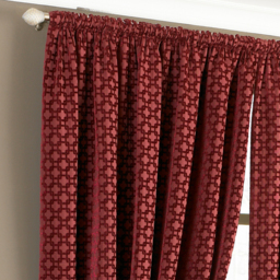 Belmont Chenille Jacquard Pencil Pleat Curtain Pair - Claret / 229cm - thumbnail 2