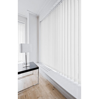 Dimout Vertical Blind Including Headrail - White / 210cm / 140cm