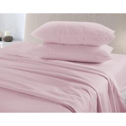 Flannelette Brushed Cotton Sheet Set - Pink / Superking - thumbnail 3