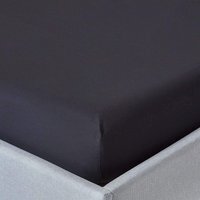 200 Thread Count Egyptian Cotton Extra Deep Fitted Sheet - Black / Single