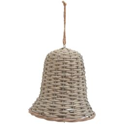 Extra Large Wicker Bell Decoration - Brown - thumbnail 2