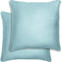 Pair of Vogue Textured Cushion Covers - 43x43cm - Cases Only - Sky Blue - thumbnail 3