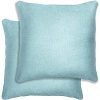 Pair of Vogue Textured Cushion Covers - 43x43cm - Cases Only - Sky Blue