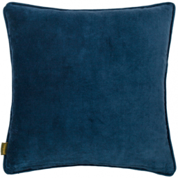 Chedworth Piped Velvet Cushion - Lemon / Polyester - thumbnail 3