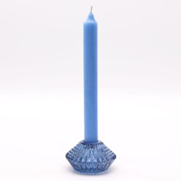 Royal Blue Flower Flip Candle Tealight Holder Elegant Table Decor - Royal Blue - thumbnail 2