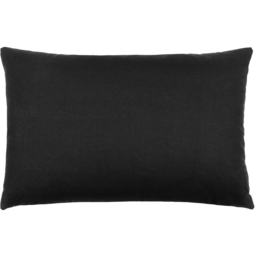 Pritta Cotton Embroidered Tasselled Cushion - Black - thumbnail 4