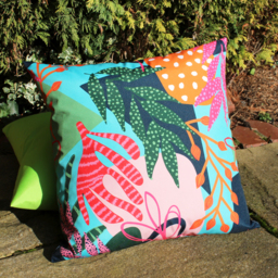 Tropical Floral Outdoor Cushion Cover - Multicolour - thumbnail 3