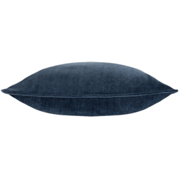 Heavy Chenille Piped Cushion - Navy / Polyester - thumbnail 2