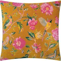 Aviary Cotton Velvet Cushion - Burnt Orange / Polyester