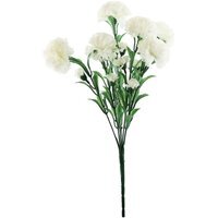 Artificial Carnation Bunch 48cm - Ivory