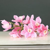 Artificial Silk Cymbidium Orchid Stem 78 cm - Pink - image 1