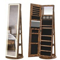 SONGMICS LED Mirror Jewellery Cabinet - Bronze - image 1