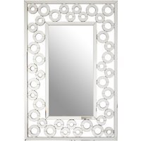 Athena Large Round Wall Mirror With Silver Frame - Silver