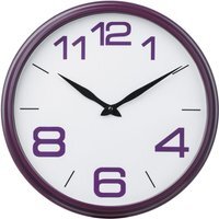 Tuan Purple Plastic Frame Wall Clock - Purple