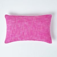 Homescapes Nirvana Cotton Cushion Cover - Pink / 50cm / Machine washable at 40 deg. C