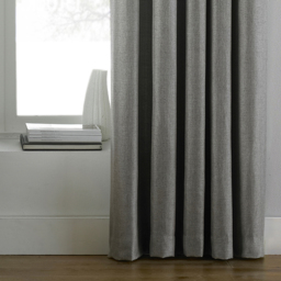 Set of 2 Atlantic Twill Woven Room Darkening Eyelet Curtains - Grey / 229cm / 183cm - thumbnail 4