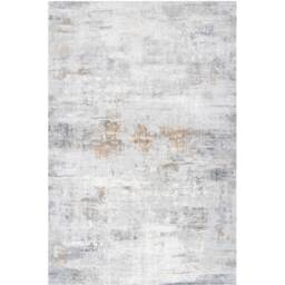 Metallic Distressed Abstract Living Area Rug - Grey / 110 x 60cm - thumbnail 4