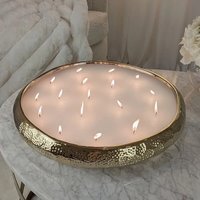 Vanilla Scented 17 Wick Candle in Gold - Gold