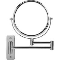 Lindos Wall Mounted Extendable Swivel Magnification x3 Makeup Mirror - Chrome