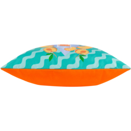 Peachy Abstract Outdoor Cushion Cover - Aqua - thumbnail 3