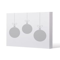 Three Hanging Christmas Baubles Gallery Canvas - White / 77cm / 51cm - thumbnail 2