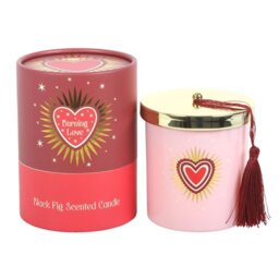 Burning Love Black Fig Candle Romantic Scent in Pink Jar - Red - thumbnail 3