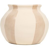 Margot Striped Stone Planter - Neutral