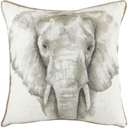 Safari Elephant Cushion - White / 80 Polyester 20 Feather - thumbnail 2