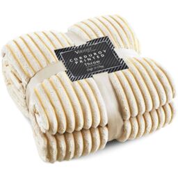 Thermal Modern Printed Cord Throw Blanket - Ochre / 150x200 - thumbnail 3