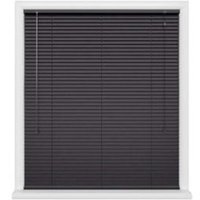 Black Aluminium Venetian Blinds 152cm Drop (25mm Slats) - Black / 85cm