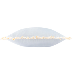 Effie Cotton Plain Ruffle Cushion - Sky Blue-Vintage Cream / Polyester - thumbnail 2