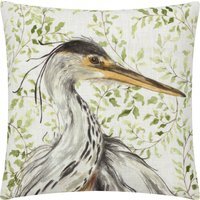 Shugborough Heron Traditional Cushion - Multicolour / 80 Polyester 20 Feather - image 1