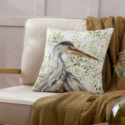 Shugborough Heron Traditional Cushion - Multicolour / 80 Polyester 20 Feather - thumbnail 5