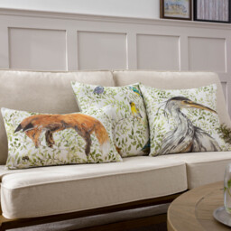 Shugborough Heron Traditional Cushion - Multicolour / 80 Polyester 20 Feather - thumbnail 3