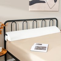 Bed Wedge Pillow Stopper - White / 152cm