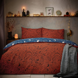 Witchy Vibes Reversible Duvet Cover Set - Rust / Superking - thumbnail 3