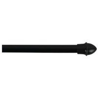 Extendable Metal Curtain Cafe Rods - Black / 55cm - image 1