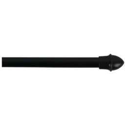 Extendable Metal Curtain Cafe Rods - Black / 55cm - thumbnail 2