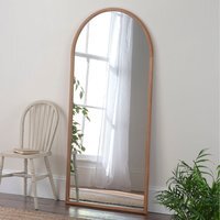 Oak Arch Full Length Wall Mirror - Oak