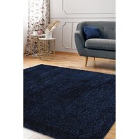 Laguna Super Soft Shaggy Navy Area Rug - Navy / 160x230cm
