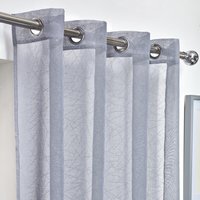 Aries Eyelet Voile Curtains - Silver / 228cm