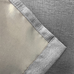 Pair of Vogue Grey Silver Eyelet Thermal Dimout Curtains - Grey / 168cm / 183cm - thumbnail 3