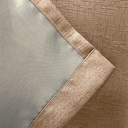 Pair of Vogue Eyelet Thermal Dimout Curtains - Latte / 168cm / 229cm - thumbnail 5